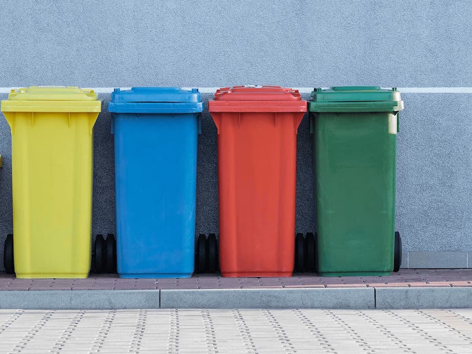 Recycling bins in Redsauce