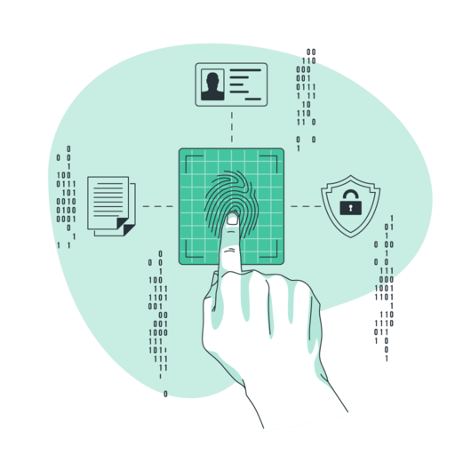 A cybersecurity fingerprint scanner
